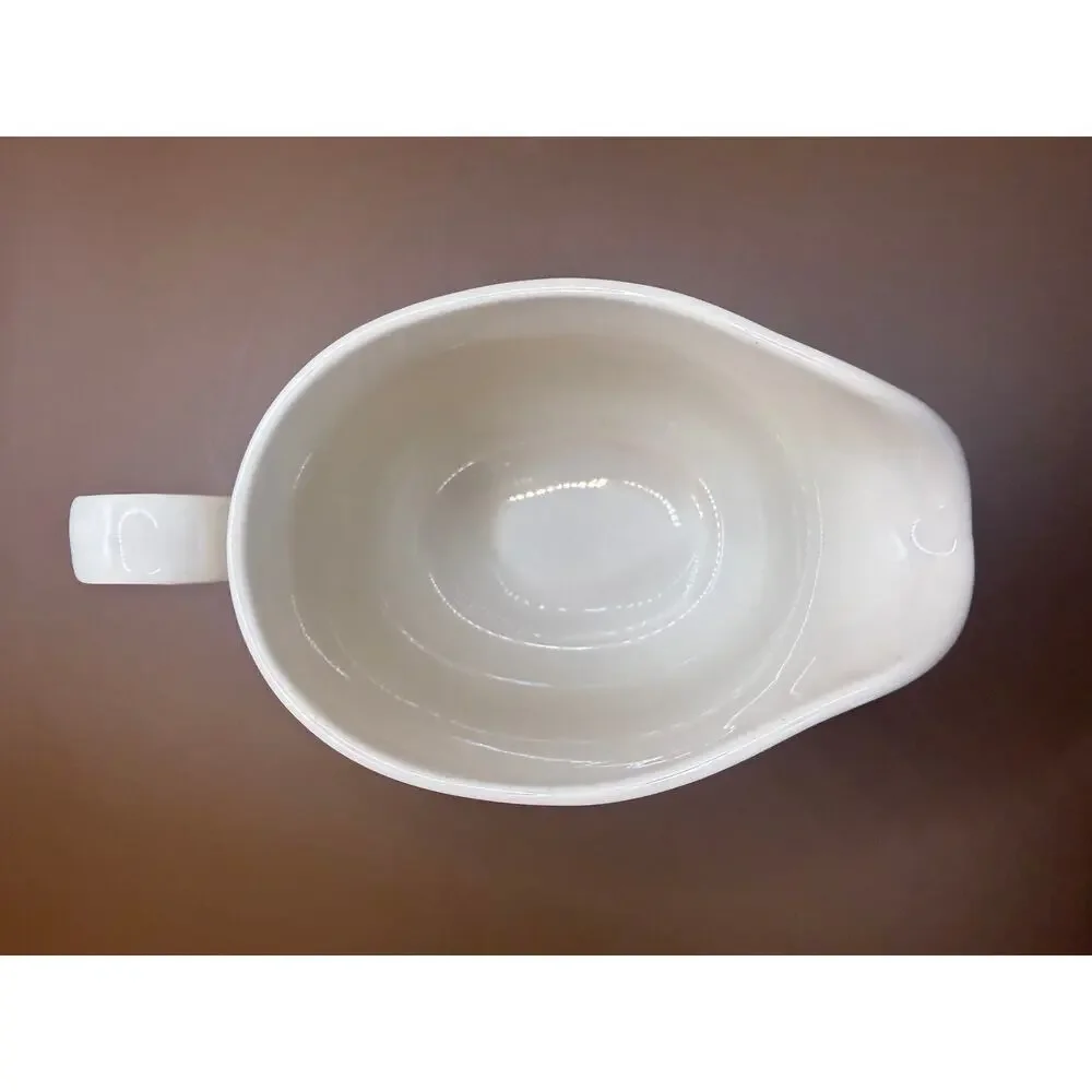Vintage Corning Ware White Gravy Boat Creamer Sauce Pitcher 81-TY D1